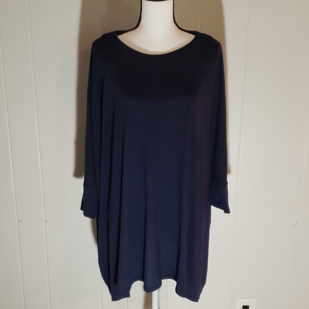 Navy Sweater Poncho